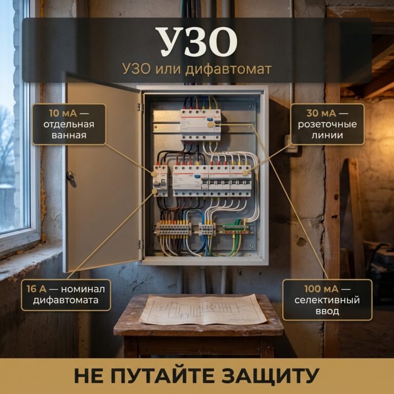 УЗО или дифавтомат: что ставить на розетки и ванную